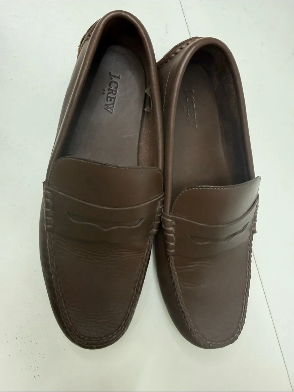 J. Crew Brown Leather Penny Loafers